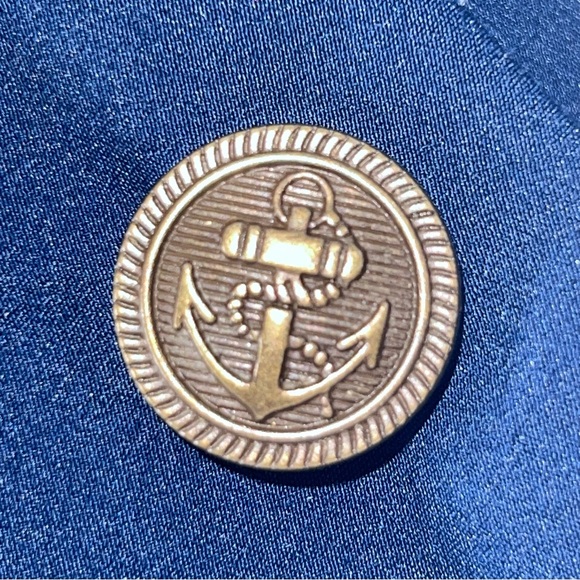 Torrid Studio Dark Blue Wide-Leg Sailor Pants w/Metallic Anchor Theme Buttons - Picture 9 of 13